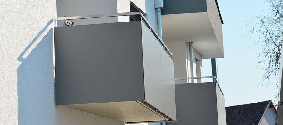 Garde-corps en alu gris